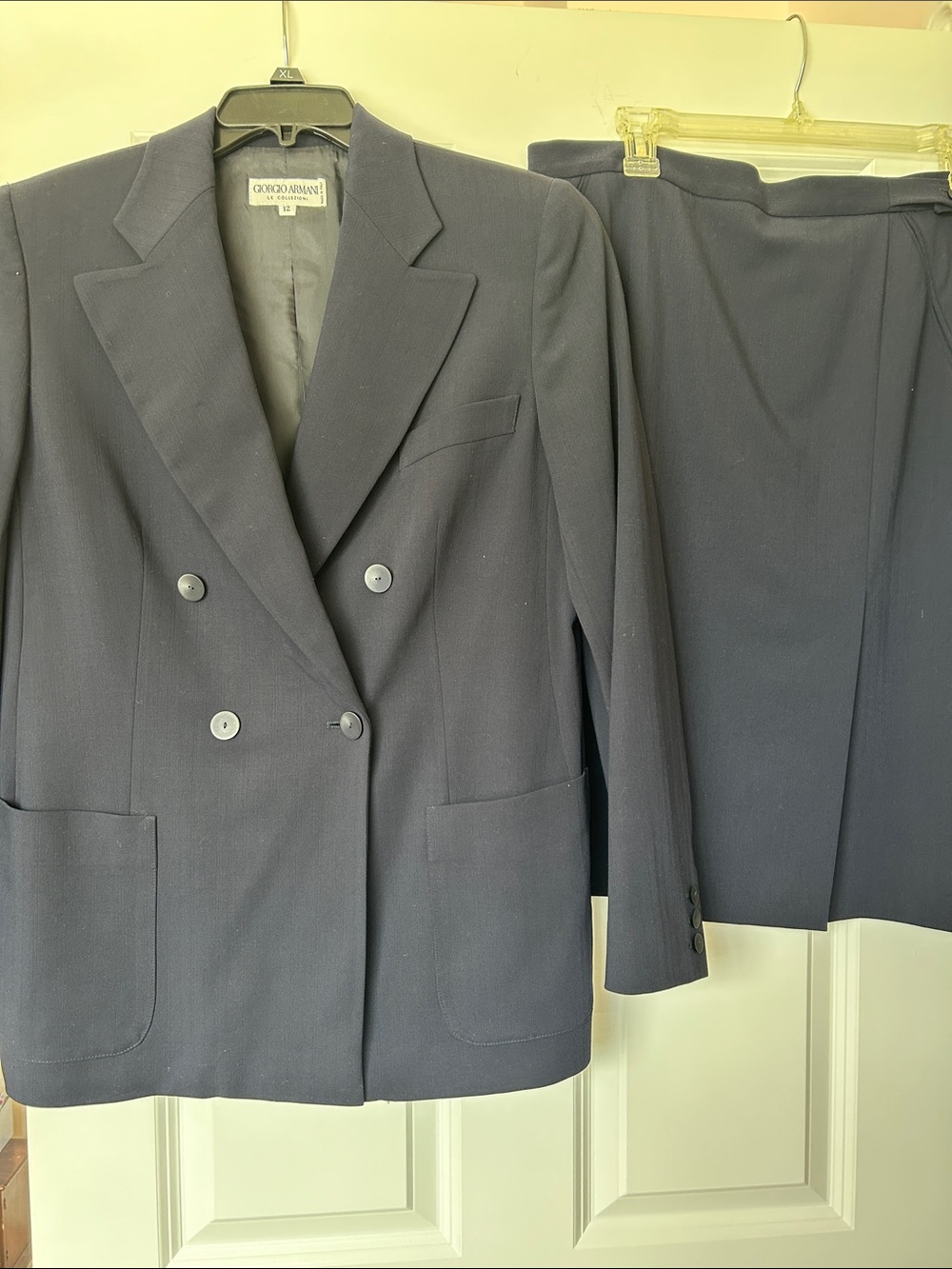 Giorgio Armani Navy Double-Breasted Blazer